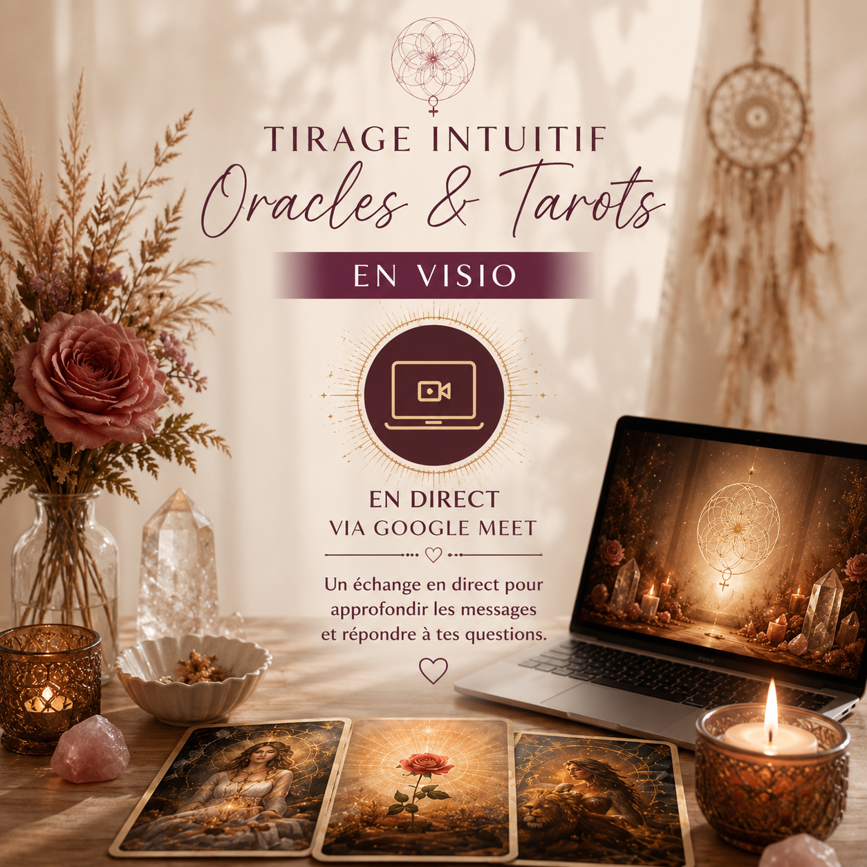 Tirage intuitif Oracles & Tarots – En Visio
